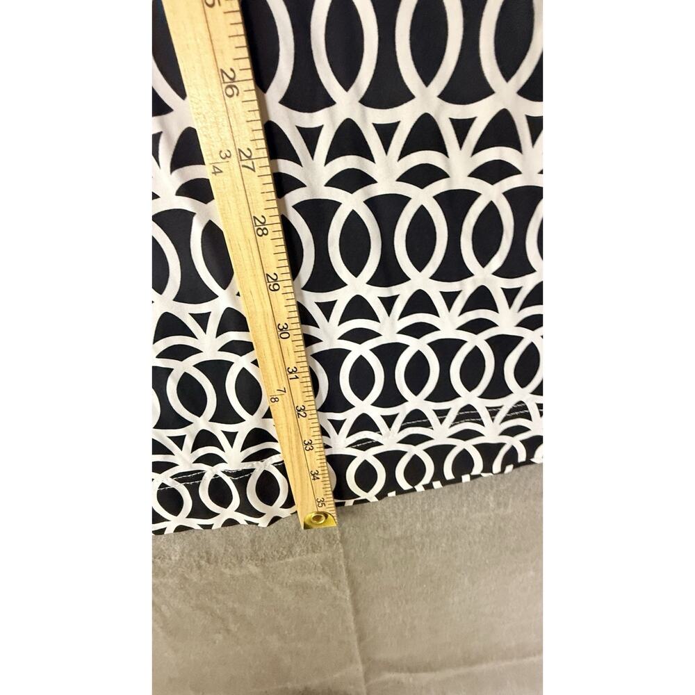 Lulu B Dress Womens XL Geometric 3/4 Zip Black White Stretch Knee Length - Picture 7 of 7